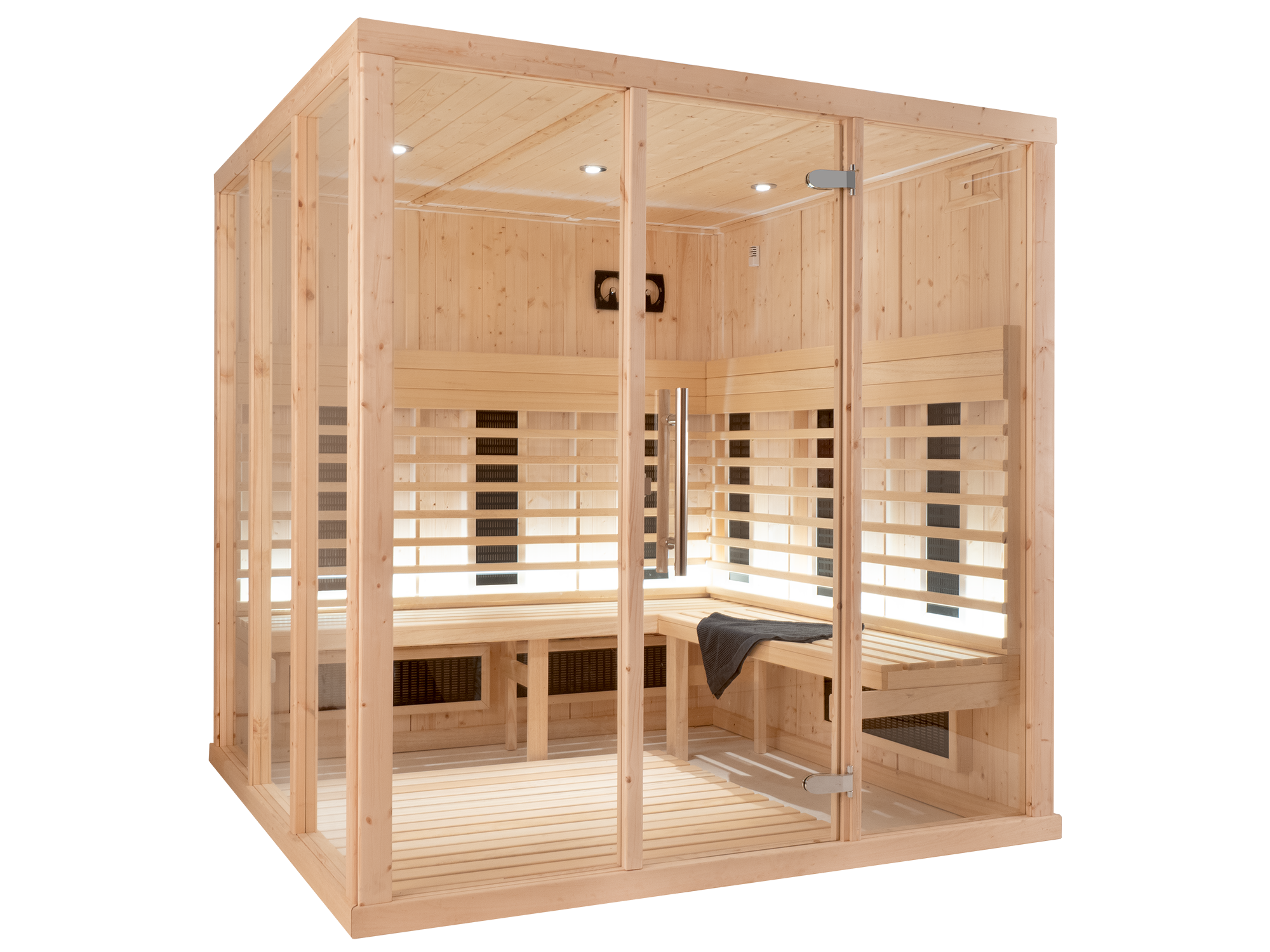 SAUNA DE INFRARROJOS PARA 5 PERSONAS - MODELO 3030L - BANCOS EN L