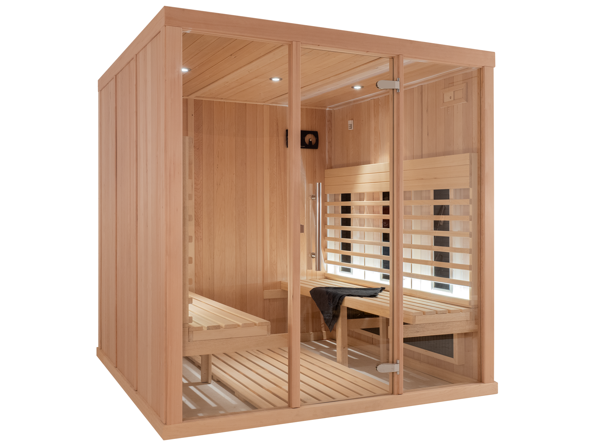 SAUNA DE INFRARROJOS PARA 6 PERSONAS - MODELO 3030P - BANCOS PARALELOS