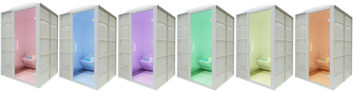 Roman steam room with chromotheraphy lights web