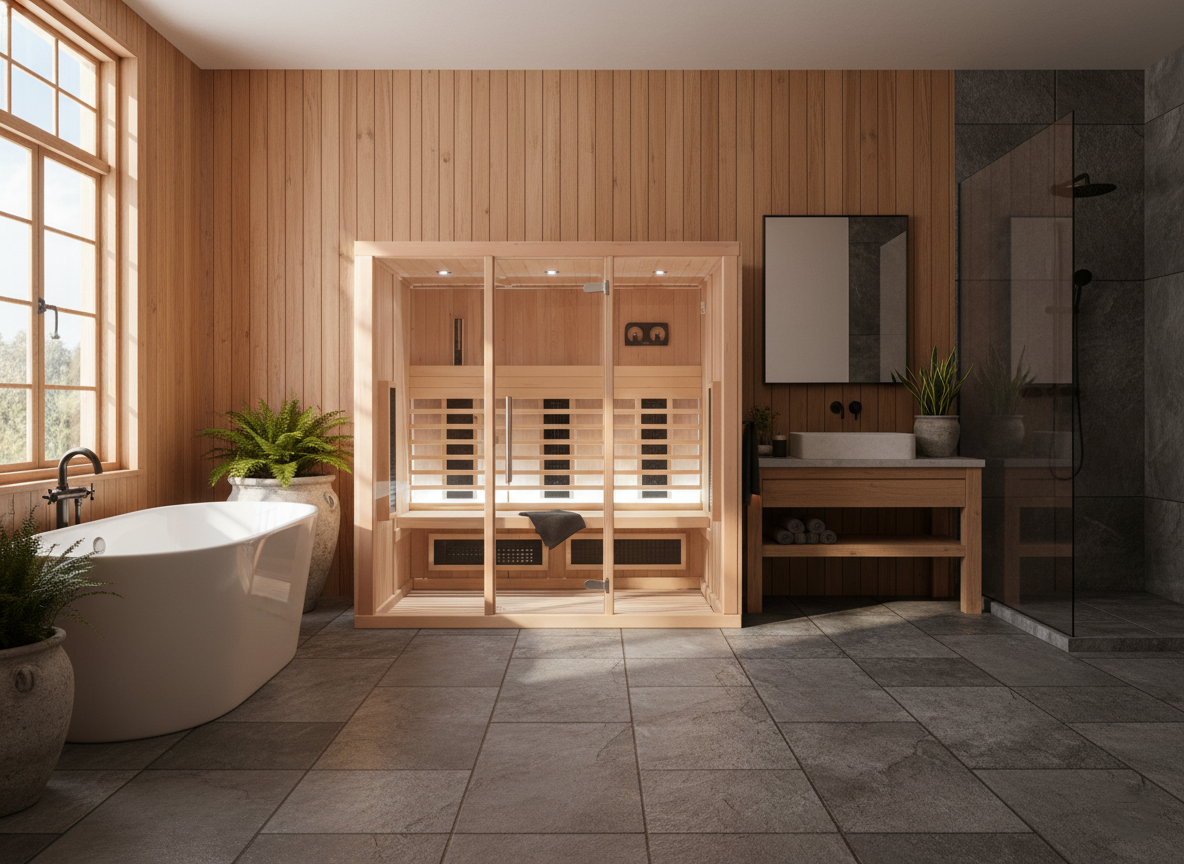 Paneles infrarrojos y control para sauna - Uso doméstico