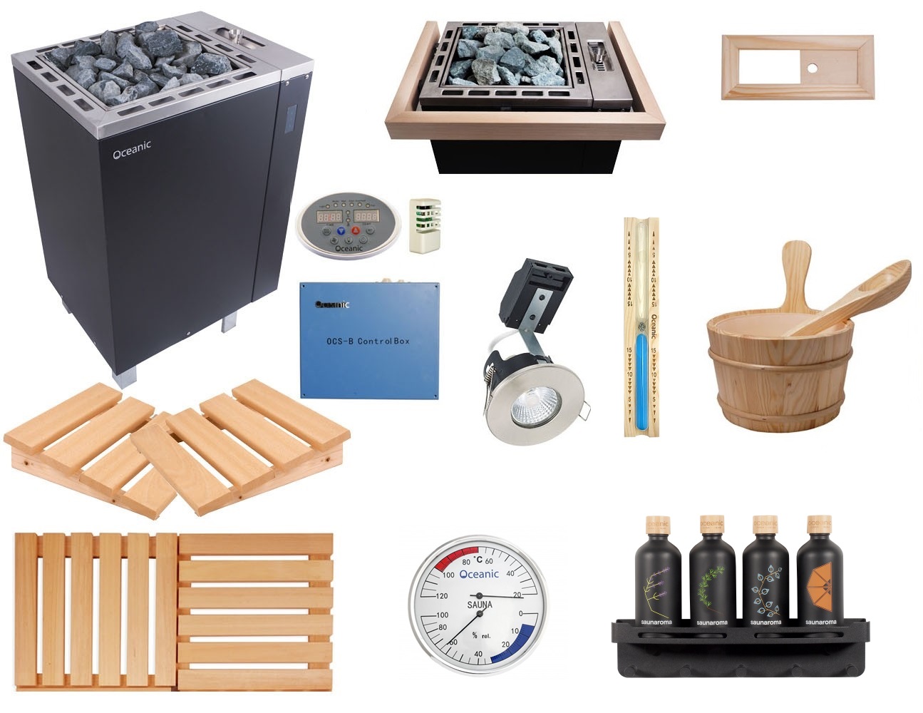 Kit d'installation Apollo Saunarium : poêle à sauna combiné vapeur *Deluxe*