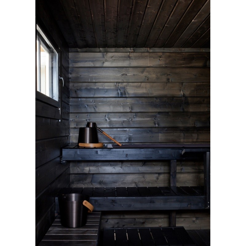 black sauna paint