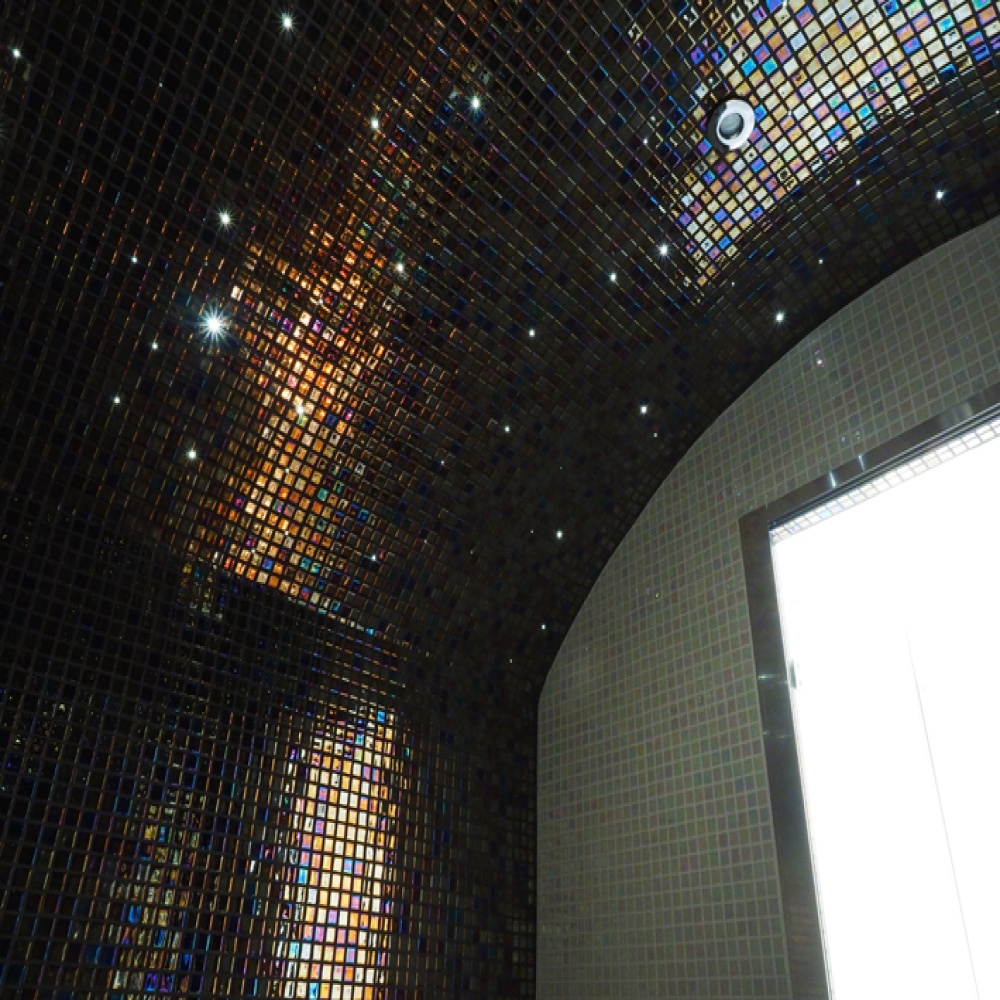 Fibre optics in steam room