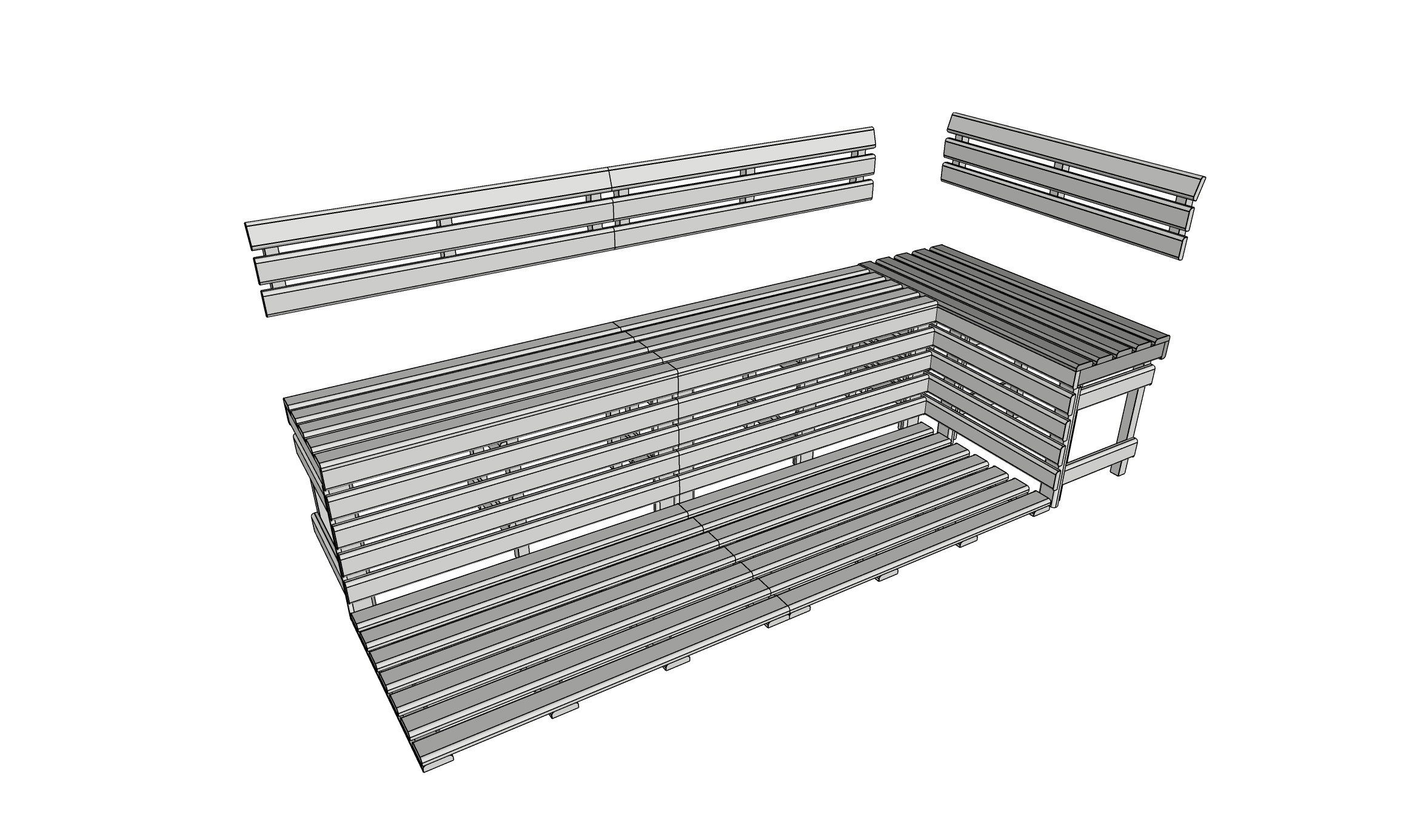 Modular Bench L Configuration visual