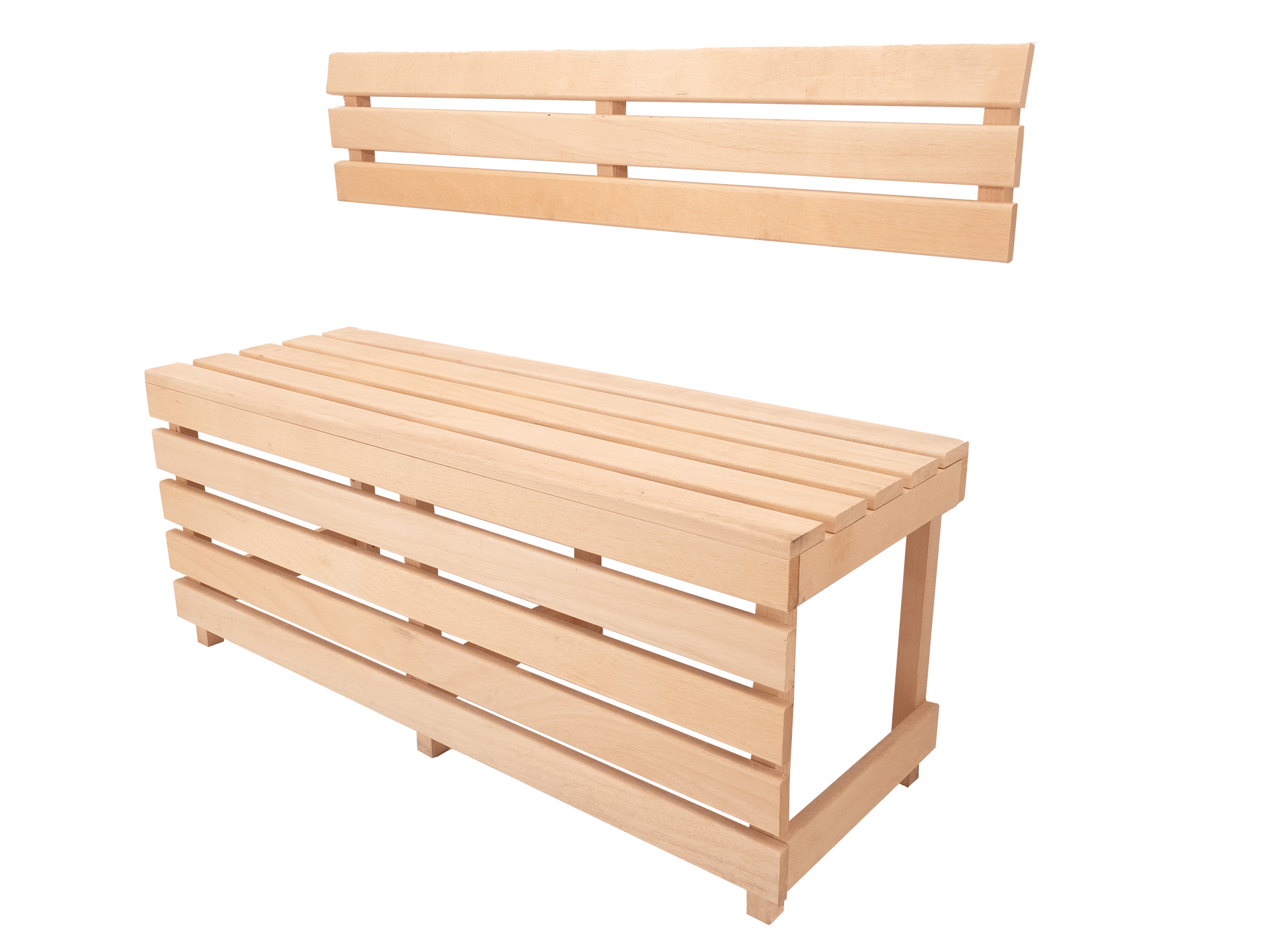 Modular Sauna Bench Kit 1 Abachi SAB-MODULAR-SINGLE-AB