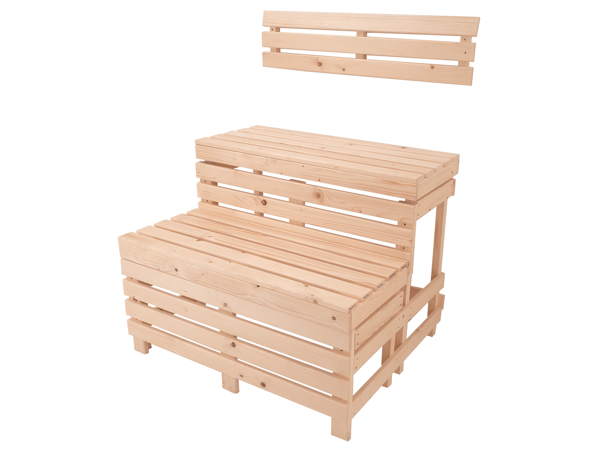 Kit per panche modulare su 2 livelli - Sauna finlandese