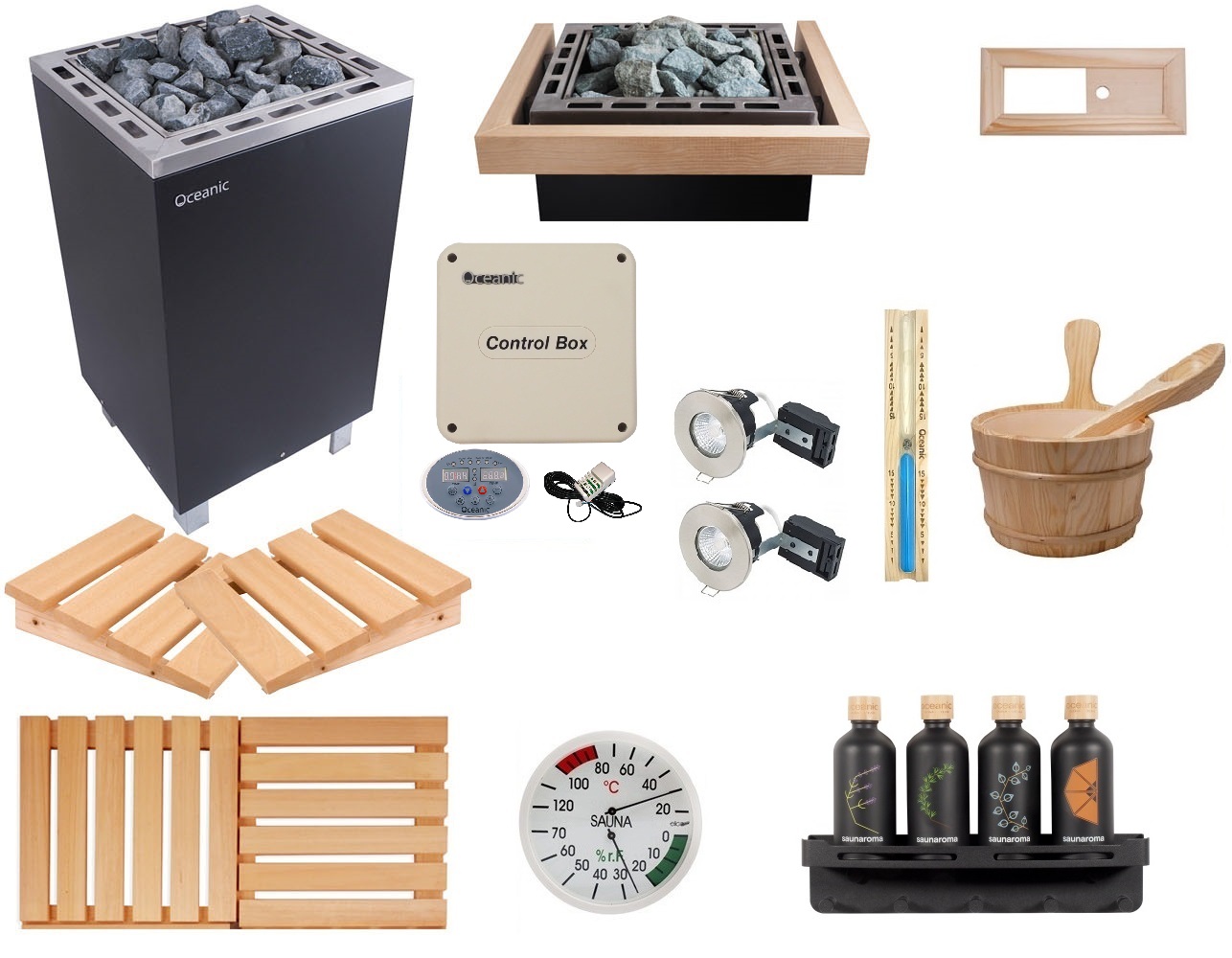 Kit de acessórios para sauna com aquecedor Apollo Oceanic - Deluxe