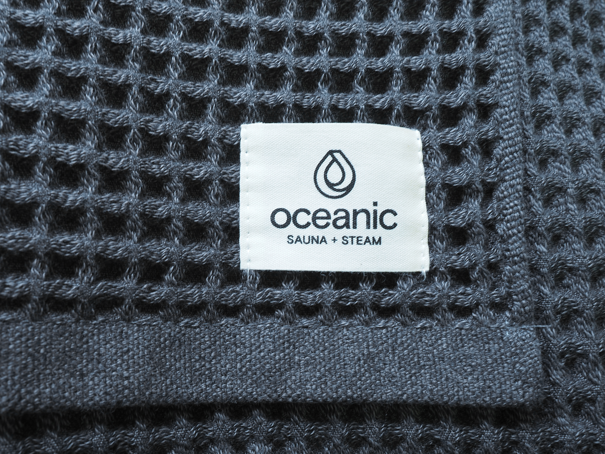 Sauna seat cover close up