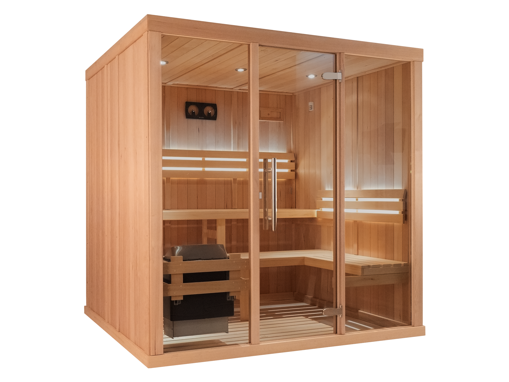 2530B HEM BR Traditional Finnish sauna front left side