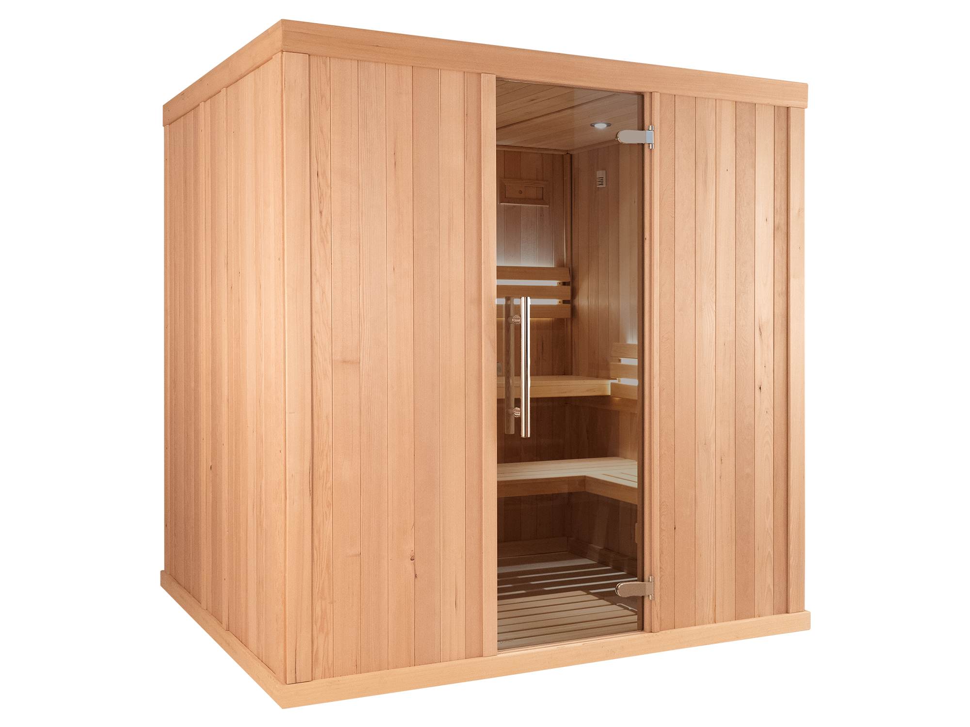 2530 HEM BR Traditional Finnish sauna front left side