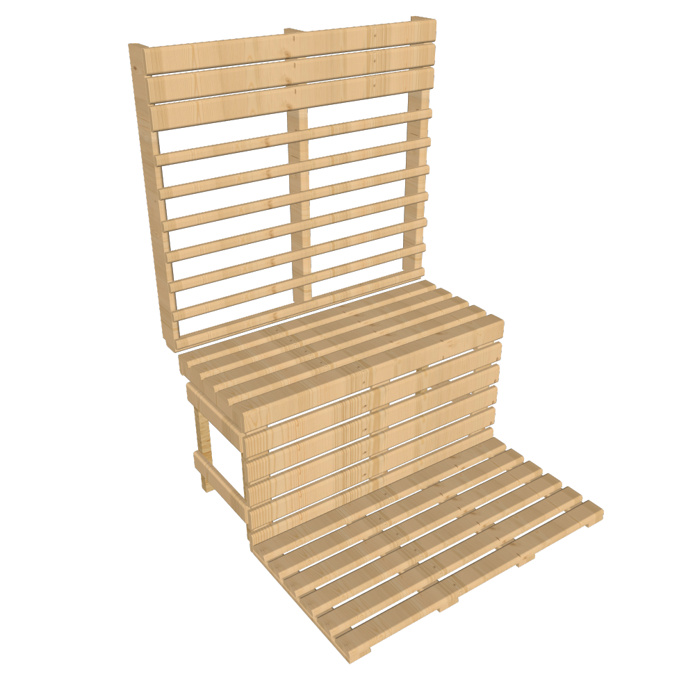 Modular Infrared Bench Kit - For Infrared Sauna Cabins 